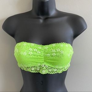 Gilly Hicks unlined bandeau. Lime green. XS